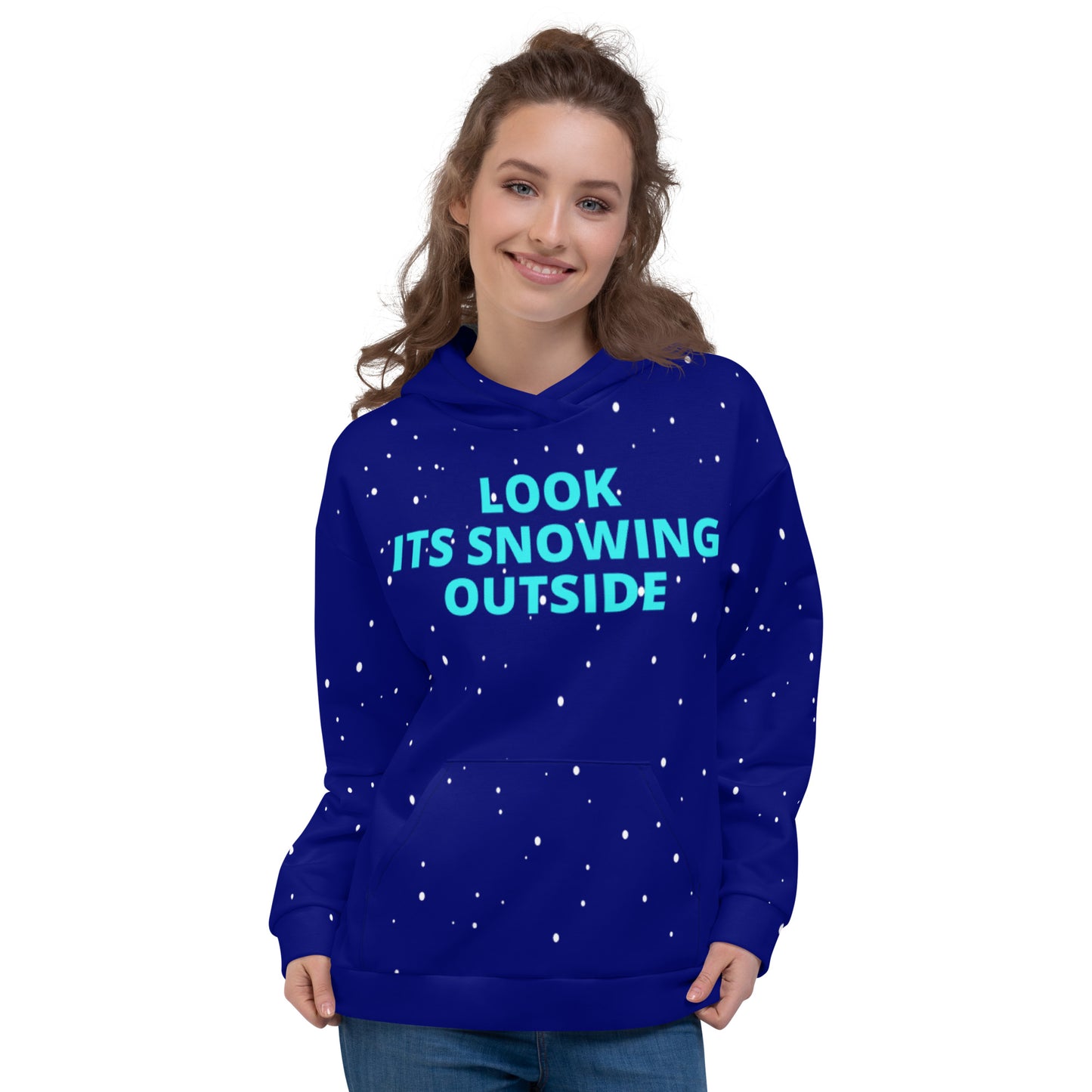 Look Its Snowing Outside With Your Name All Over Print Unisex Hoodie Aoh-28