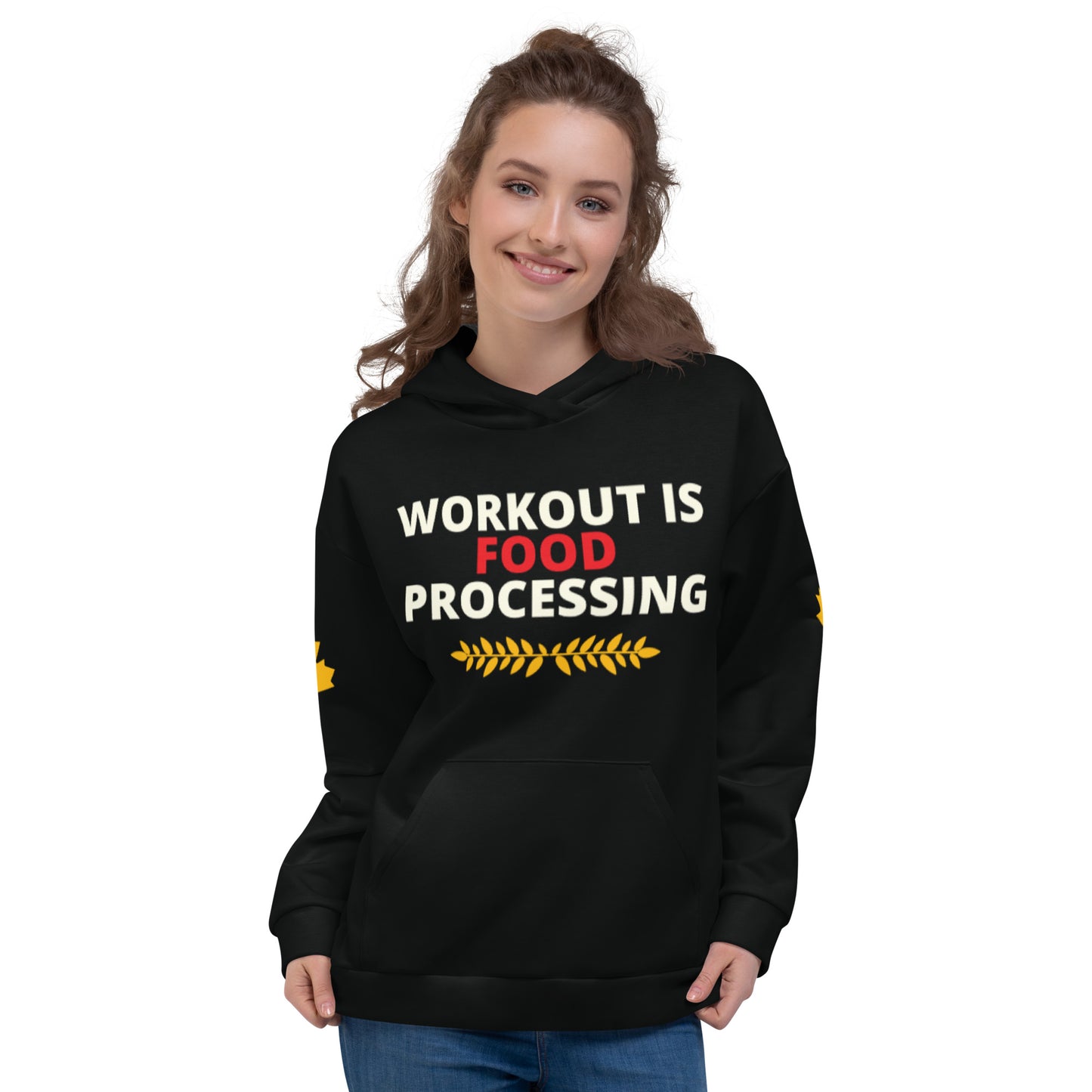 Workout Hoodie Personalised All Over Print Unisex Aoph-71