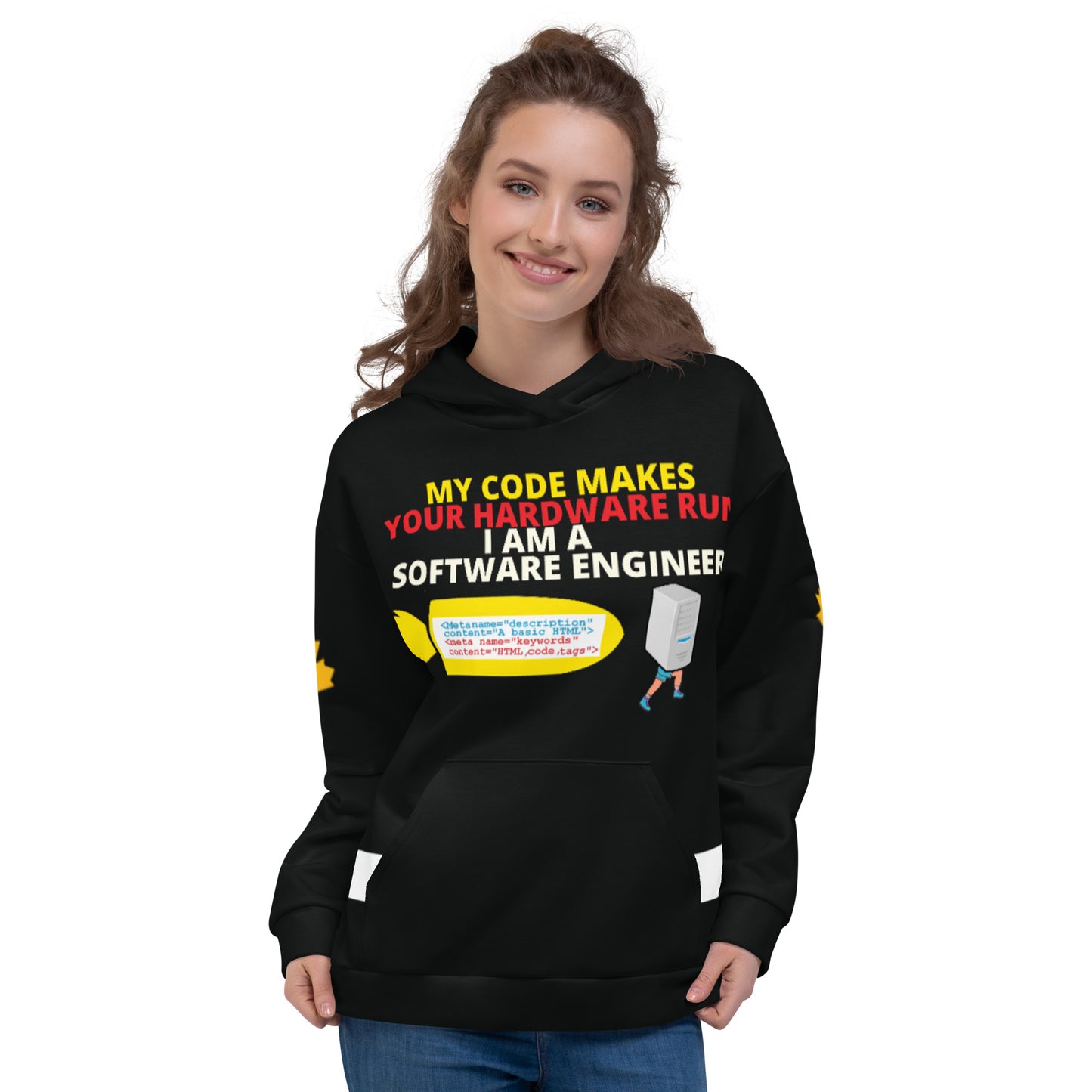 My Code Makes Your Hardware Run Software Engineer Hoodie Personalised All Over Print Unisex Aoph-33