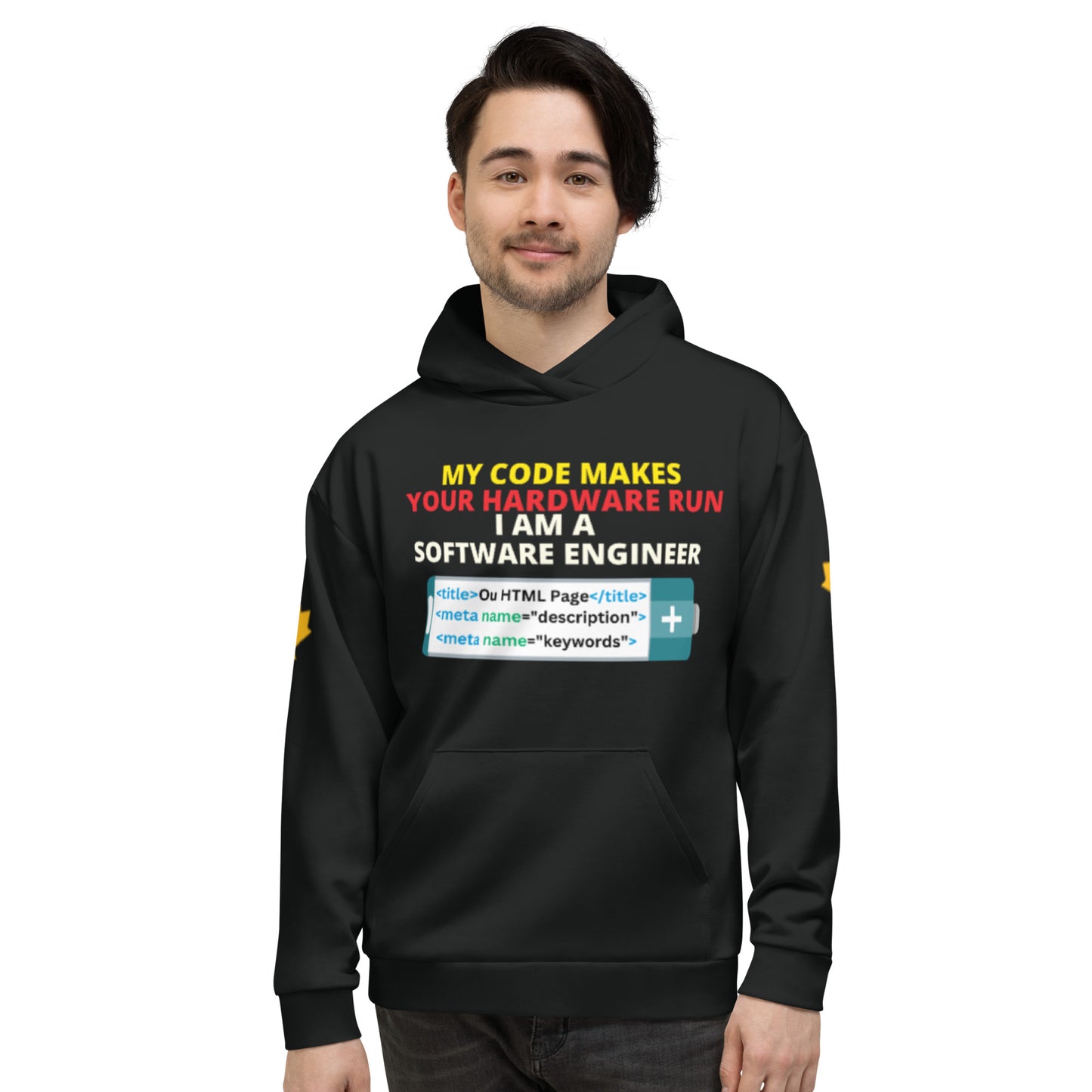 My Code Makes Your Hardware Run Software Engineer Hoodie Personalised All Over Print Unisex Aoph-34