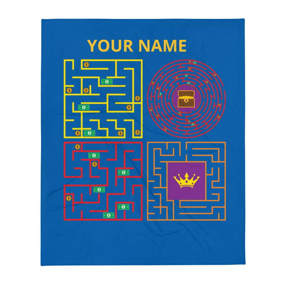 Printed Throw Blanket Personalized TB-111B